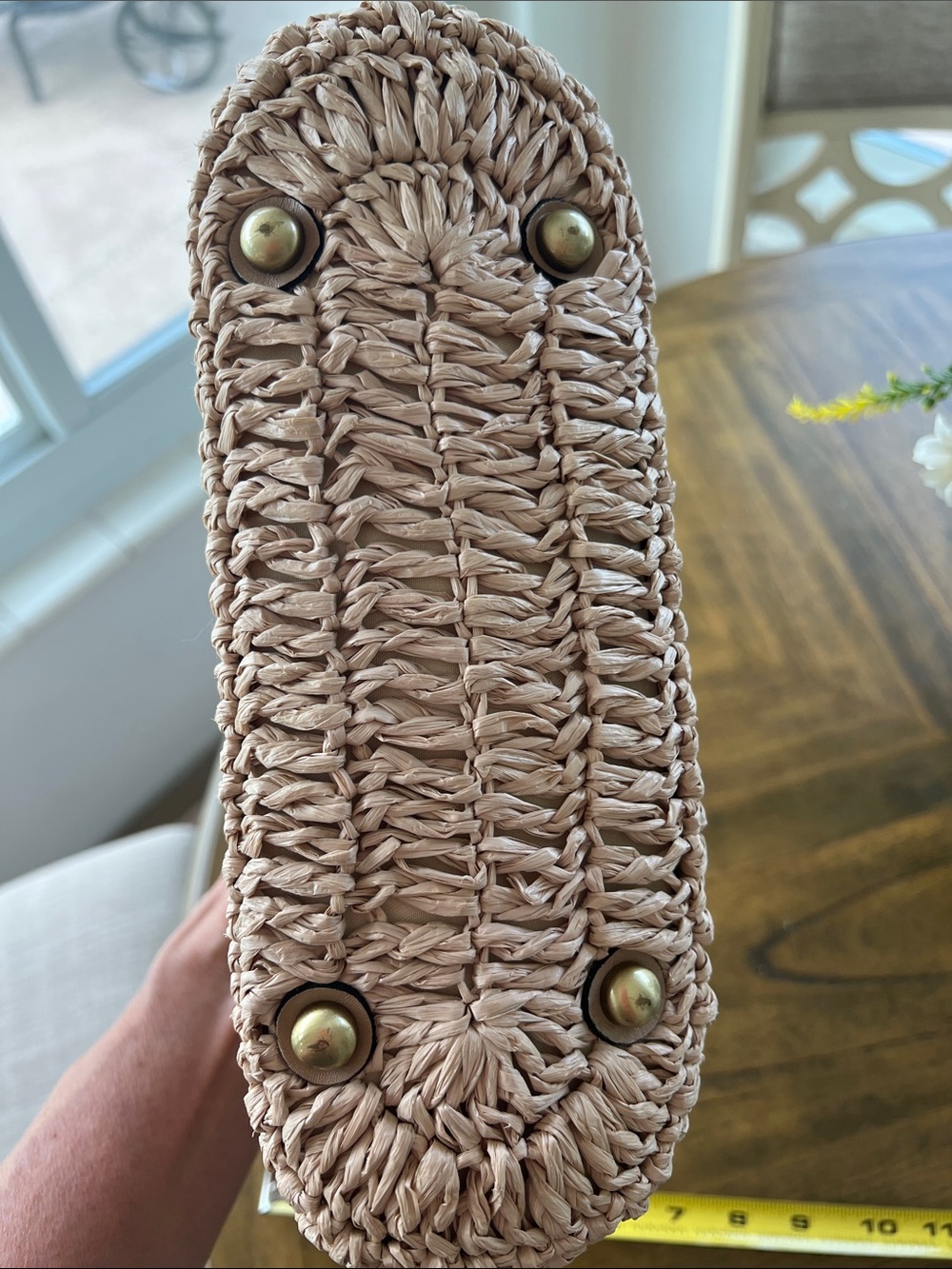 Patricia Nash Laureana Frame Scalloped Raffia Straw Bag - Picture 8 of 12